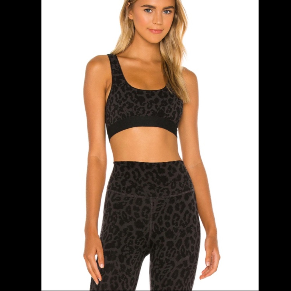 LNA Black Leopard Set - Cotton Spandex Blend